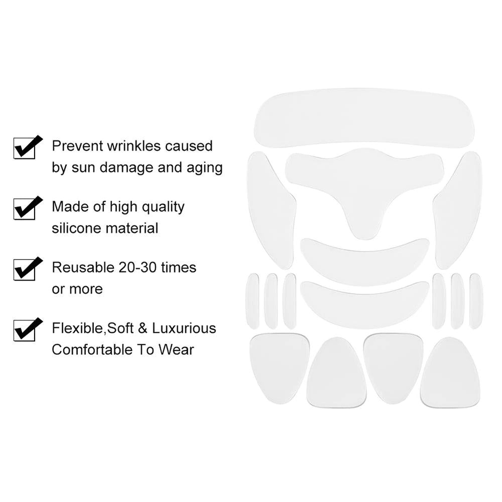 16Pcs Reusable Silicone wrinkle Removal Lift Sticker