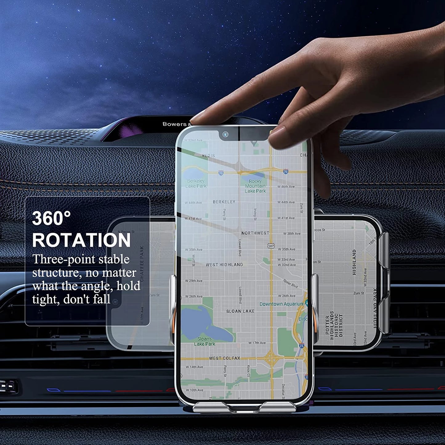 Automatic Clamping Fast Car Wireless Charger - Foldingup