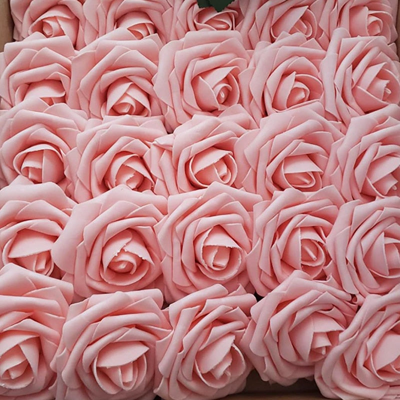 10/20/30 Heads 8CM Artificial PE Foam Rose Flowers
