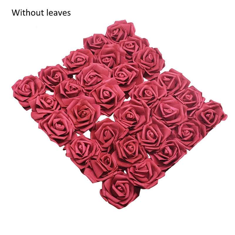10/20/30 Heads 8CM Artificial PE Foam Rose Flowers
