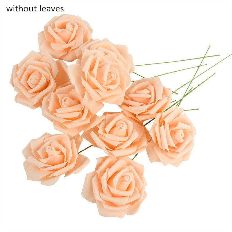 10/20/30 Heads 8CM Artificial PE Foam Rose Flowers