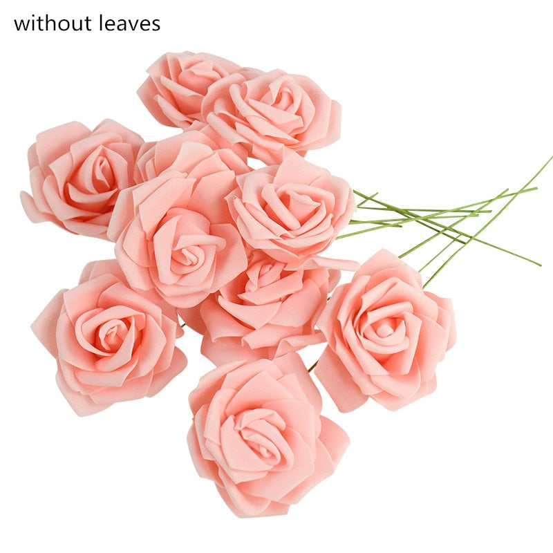 10/20/30 Heads 8CM Artificial PE Foam Rose Flowers