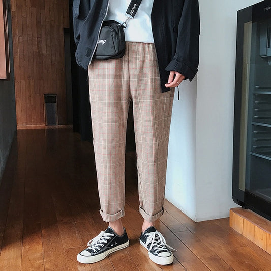 Streetwear Plaid Pants - Foldingup