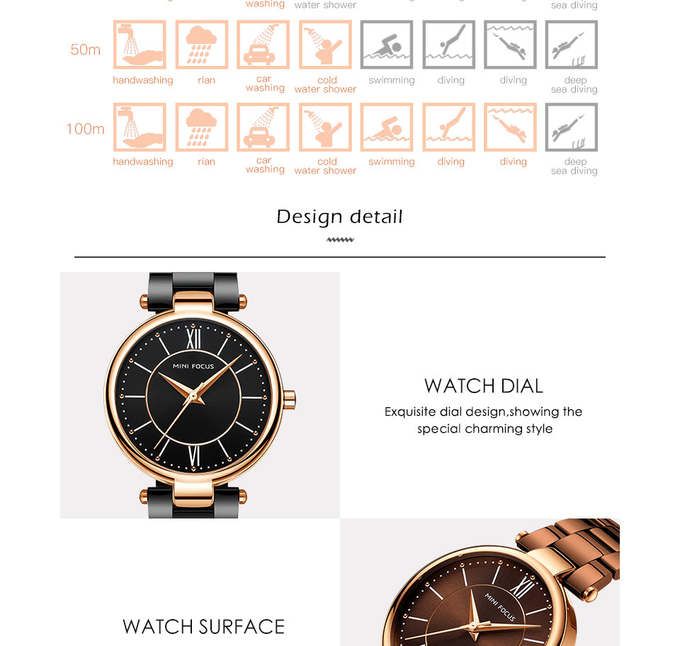 Fashion Women Watches Waterproof