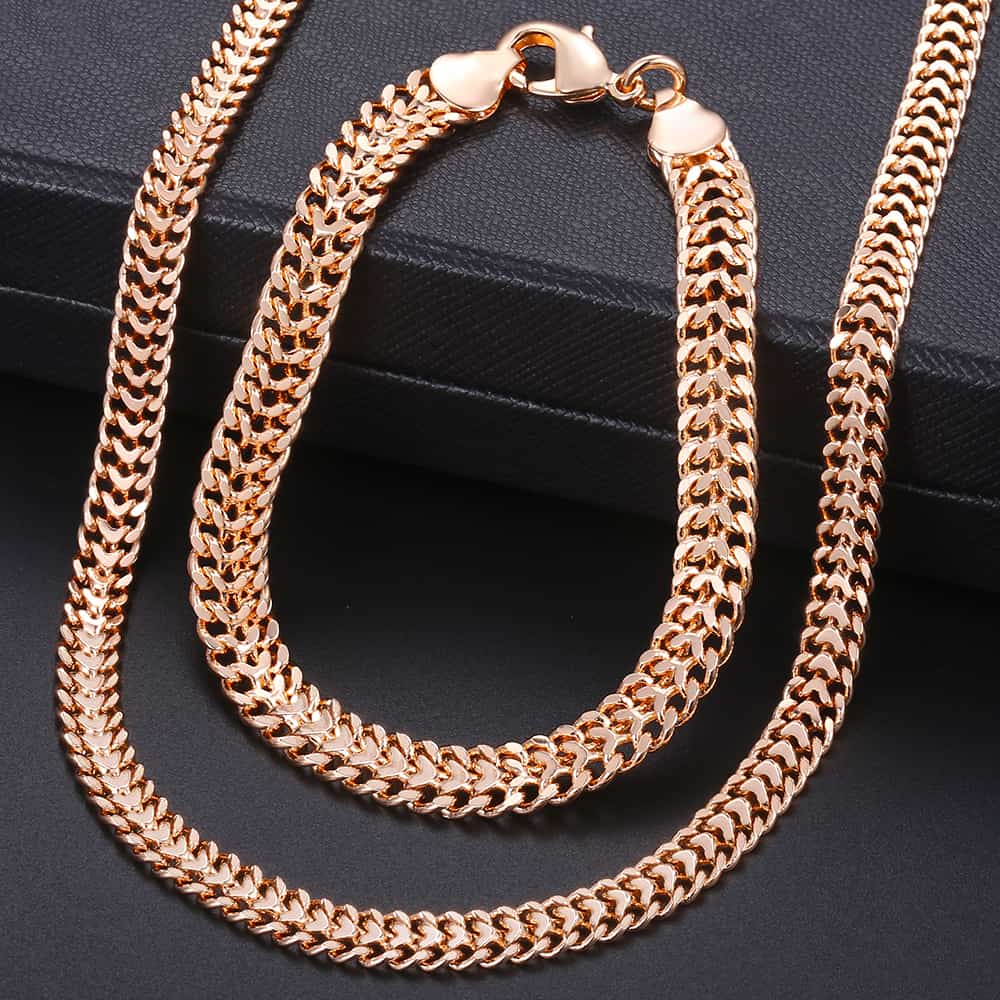 Gold Bracelet Necklace Set - Foldingup
