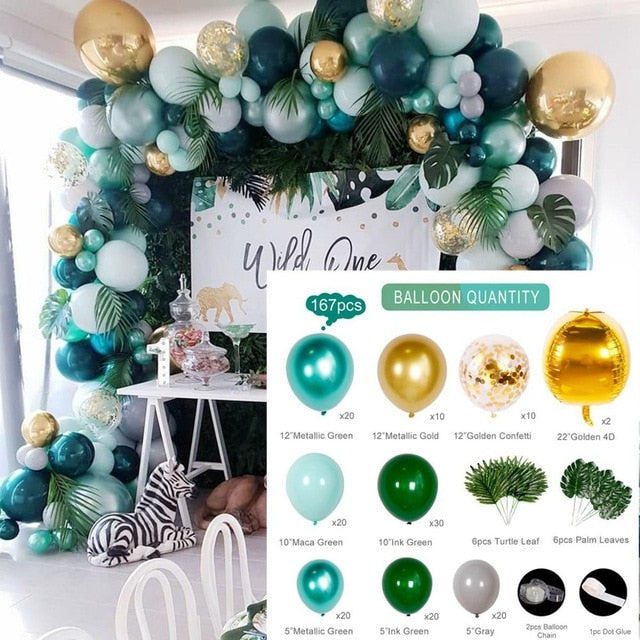 141 pcs Metal Balloon Garland Arch