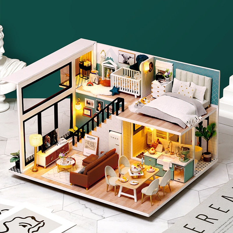 Mini DIY Dollhouse Wooden
