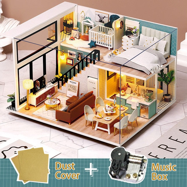 Mini DIY Dollhouse Wooden