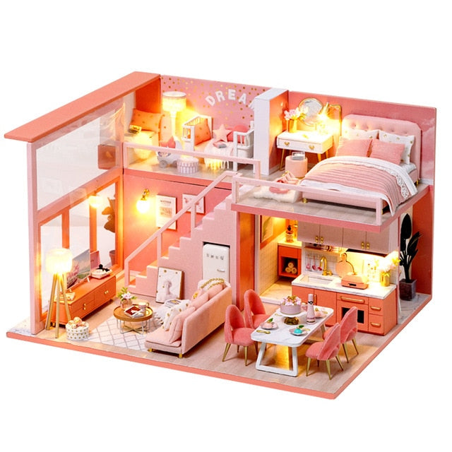 Mini DIY Dollhouse Wooden
