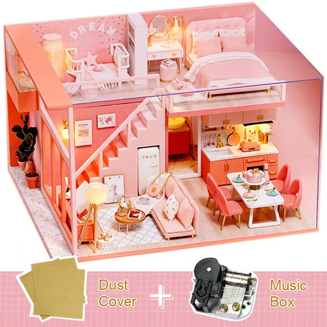 Mini DIY Dollhouse Wooden