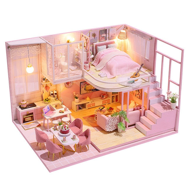 Mini DIY Dollhouse Wooden