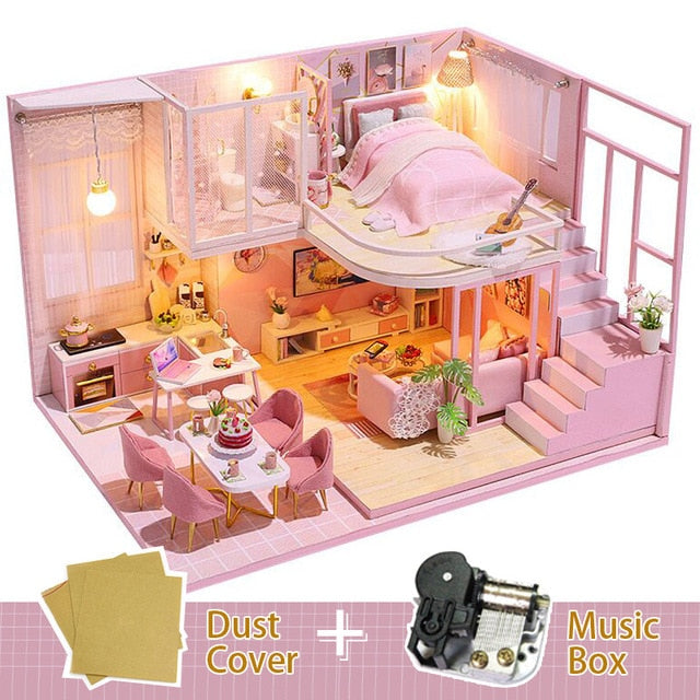 Mini DIY Dollhouse Wooden