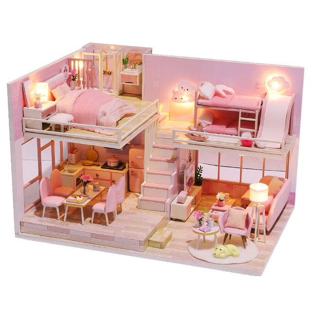 Mini DIY Dollhouse Wooden