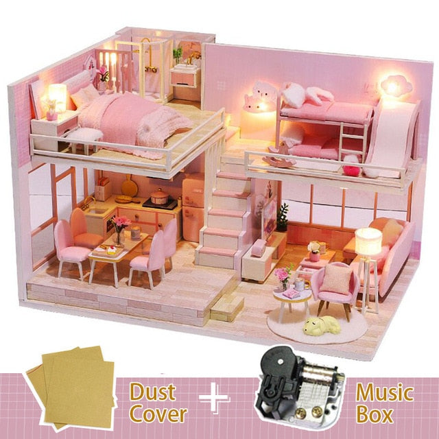 Mini DIY Dollhouse Wooden