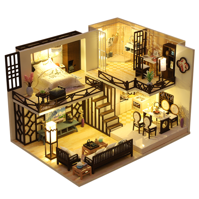 Mini DIY Dollhouse Wooden