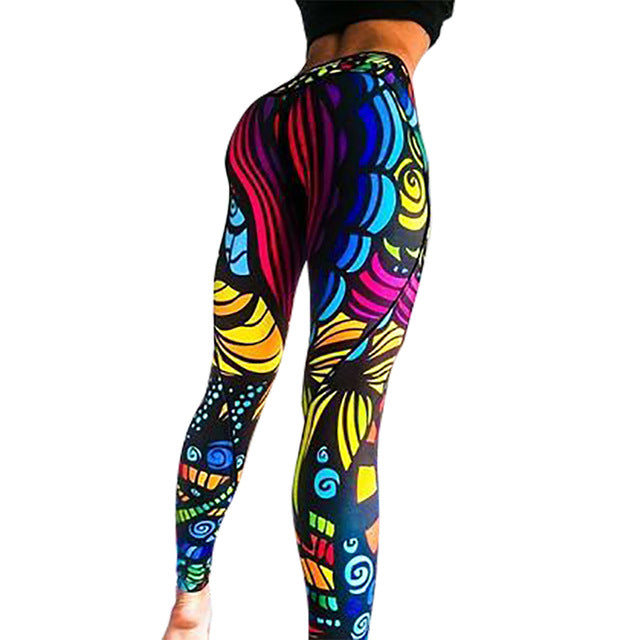 Print Yoga Pants Women - foldingup