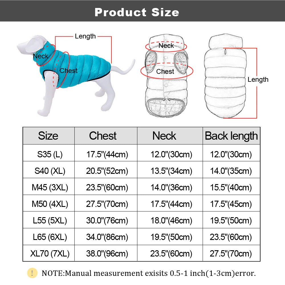 Warm Winter Dog Clothes Vest