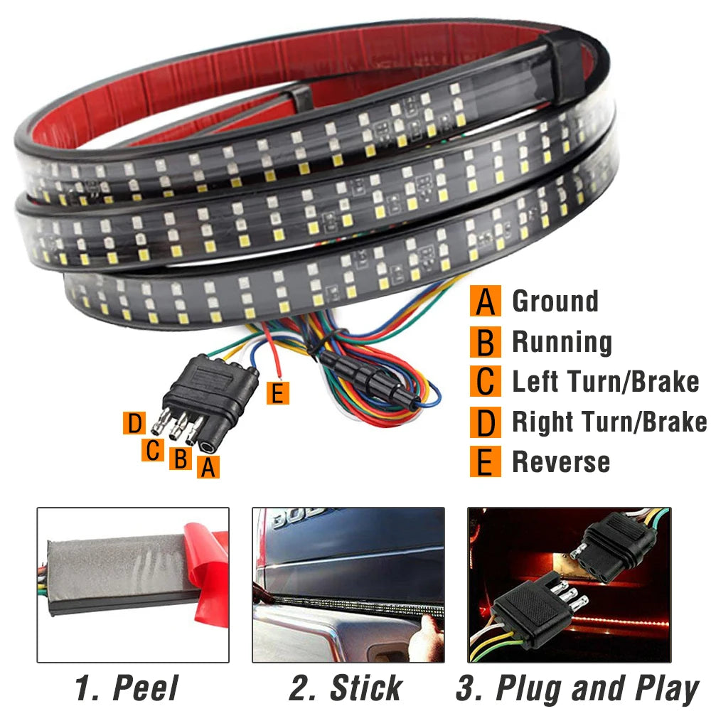 Truck Tailgate Waterproof Light Bar 60 Inch LED Strip