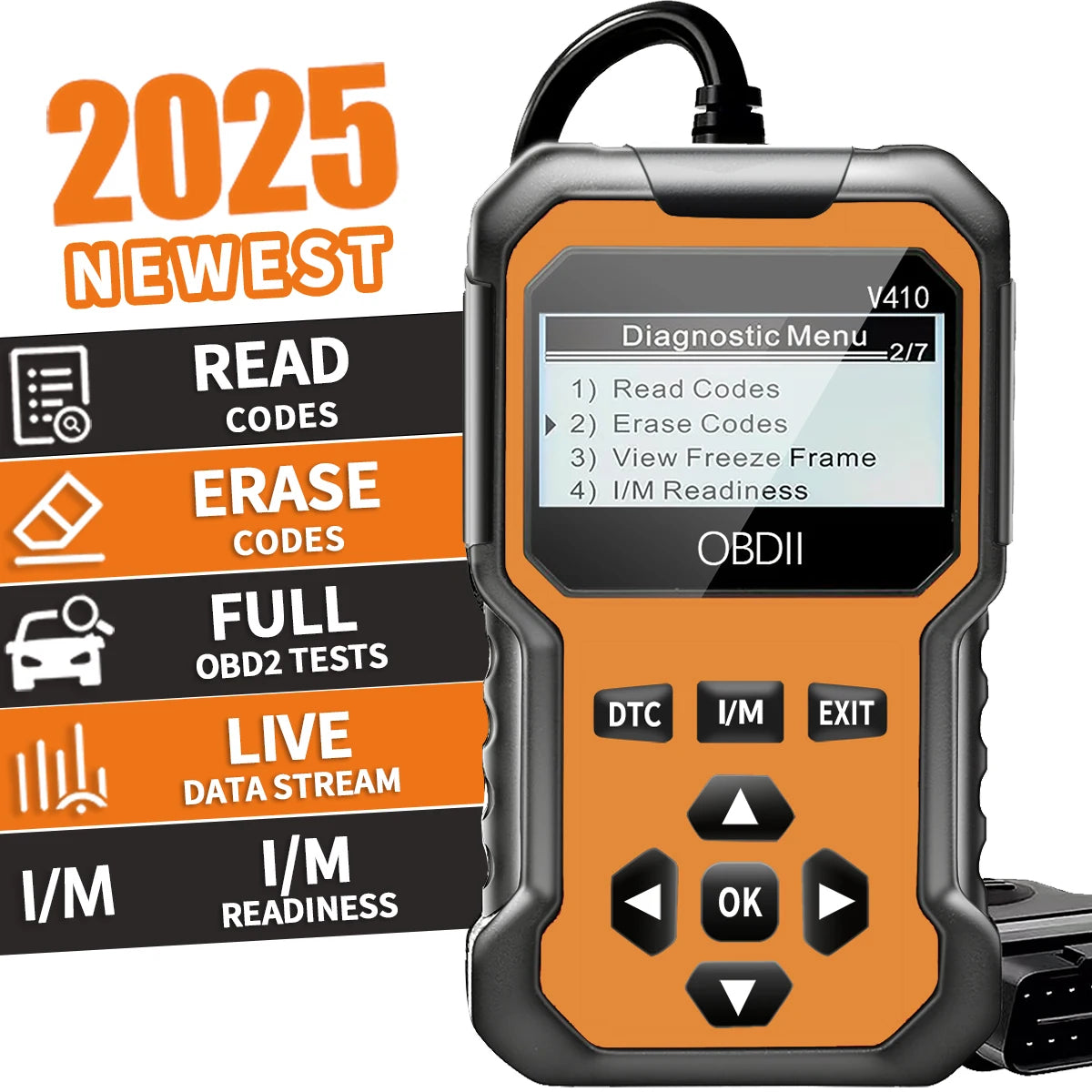 OBD2 Car Diagnostic Scanner - Engine Fault Code Reader