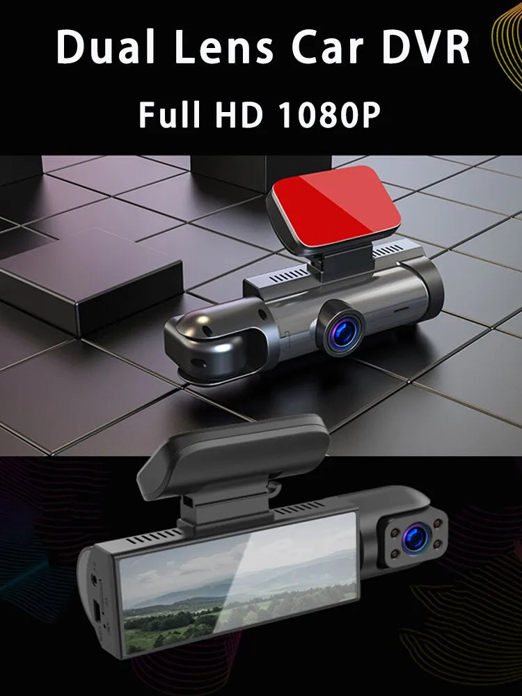 Dash Cam Car DVR Wide-angle 2-record front and inside Video High-definition Night Vision 1080P Driving Recorder