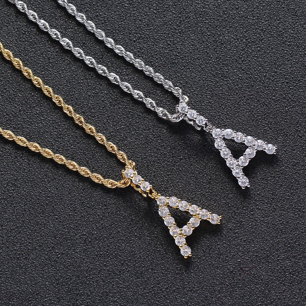 Zircon Name Initial Necklaces