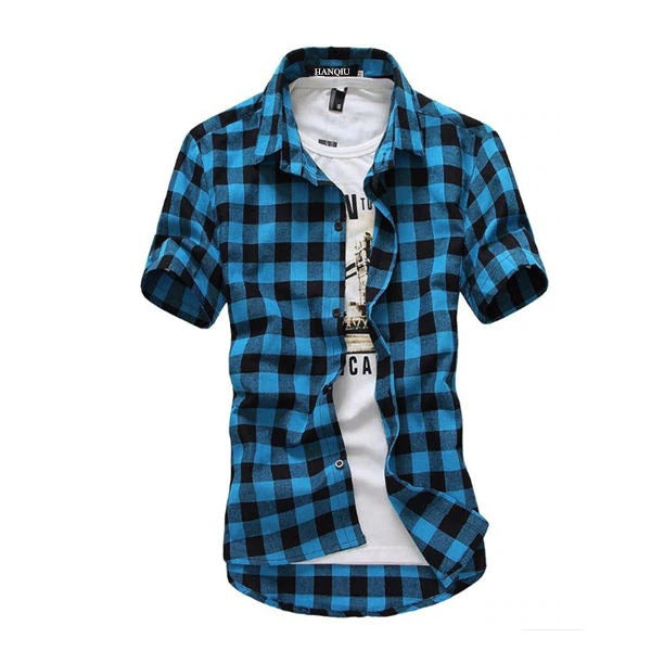 Short Sleeve Plaid Shirt