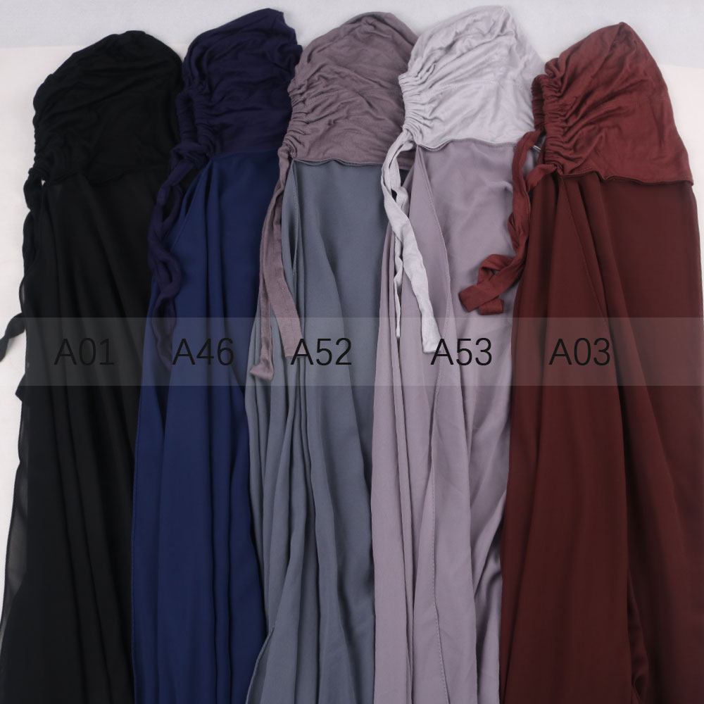 Chiffon Hijab With Cap scarf