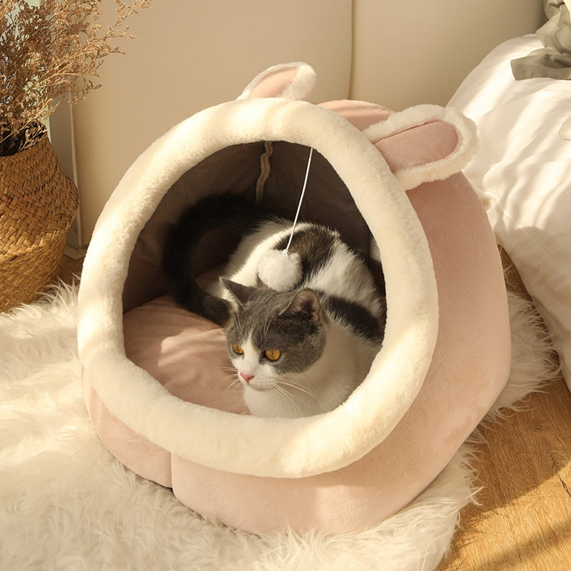 Cozy Cat Bed Warm Pet Basket