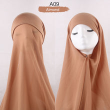 Load image into Gallery viewer, Chiffon Hijab With Cap scarf