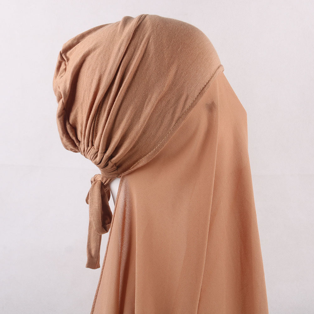 Chiffon Hijab With Cap scarf