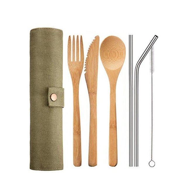 Reusable Bamboo Cutlery Set