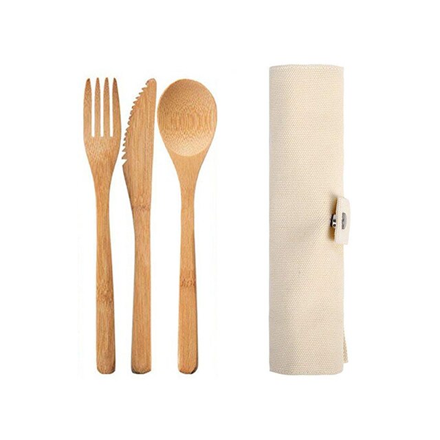 Reusable Bamboo Cutlery Set