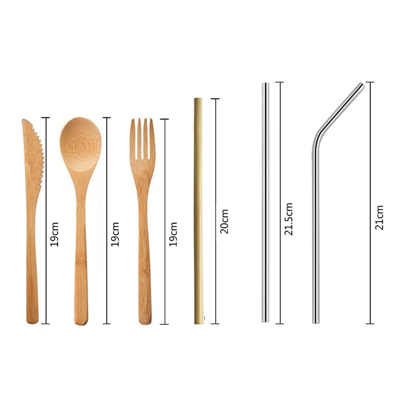 Reusable Bamboo Cutlery Set