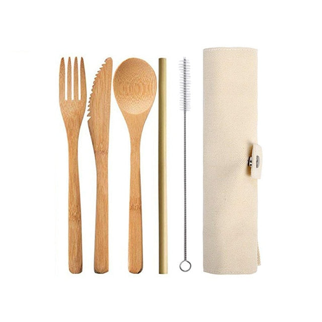 Reusable Bamboo Cutlery Set