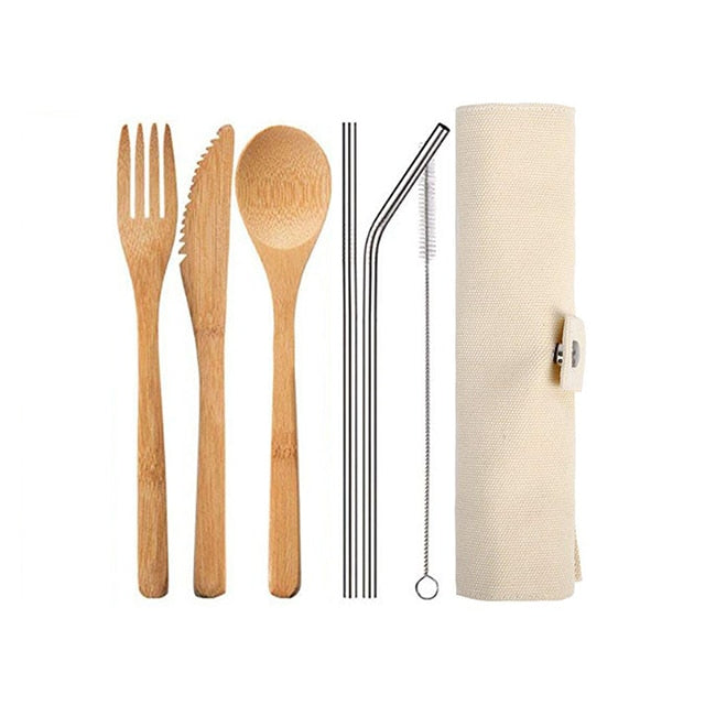 Reusable Bamboo Cutlery Set