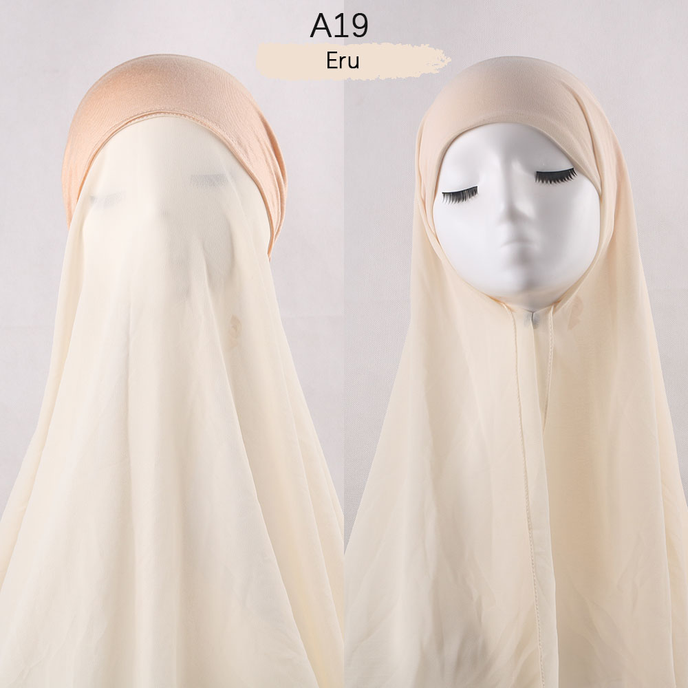 Chiffon Hijab With Cap scarf