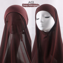 Load image into Gallery viewer, Chiffon Hijab With Cap scarf