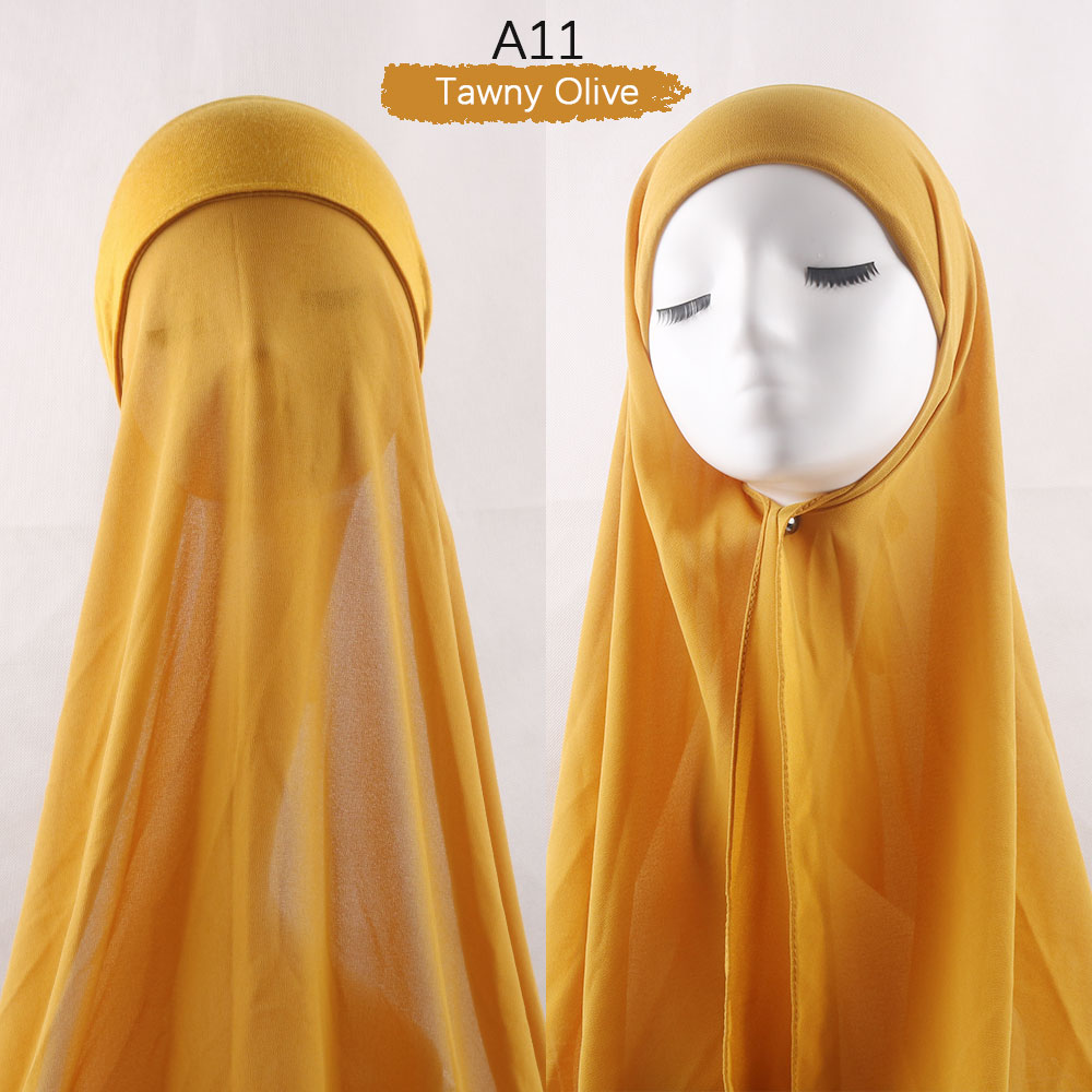 Chiffon Hijab With Cap scarf