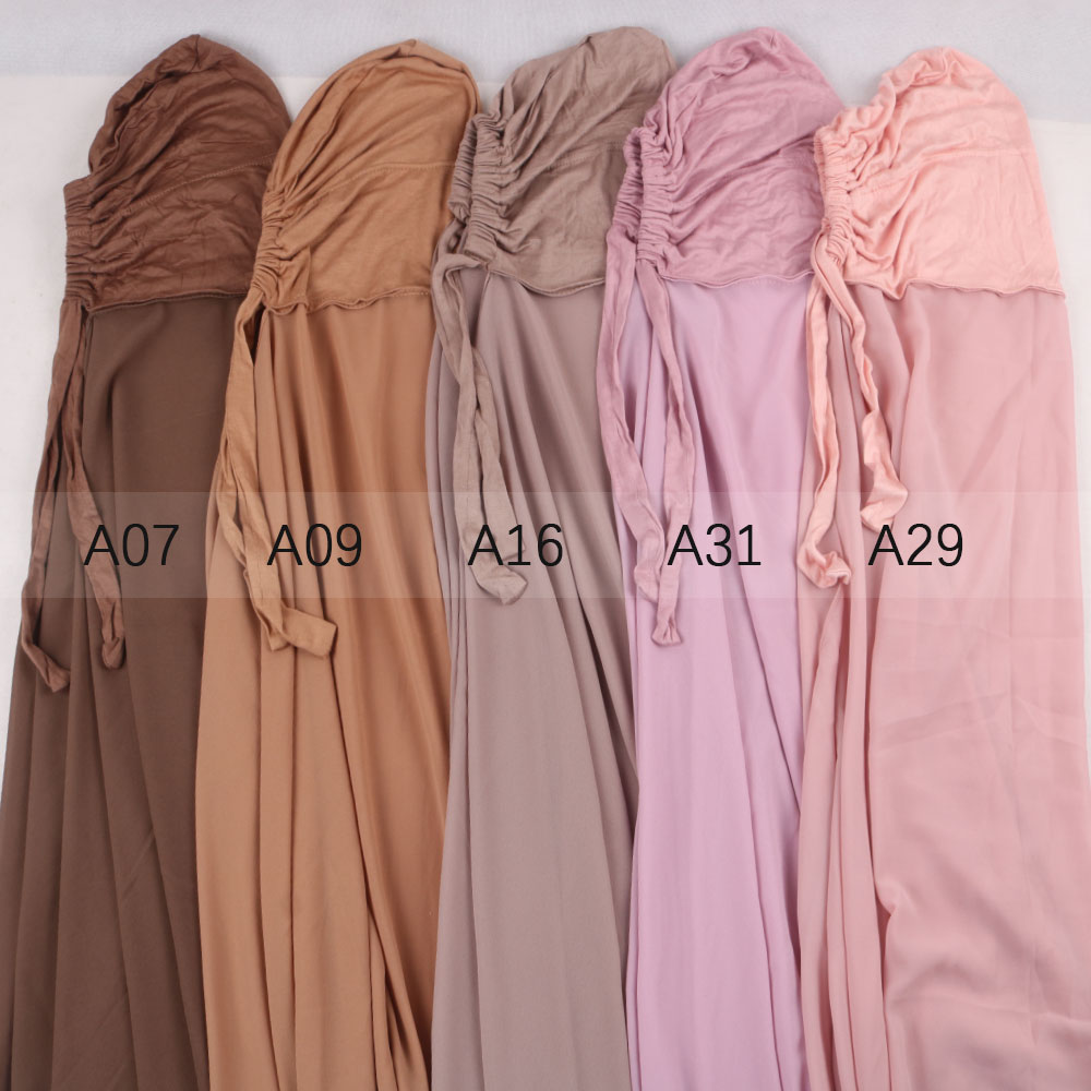 Chiffon Hijab With Cap scarf