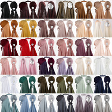 Load image into Gallery viewer, Chiffon Hijab With Cap scarf