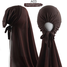 Load image into Gallery viewer, Chiffon Hijab With Cap scarf