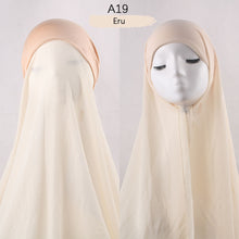 Load image into Gallery viewer, Chiffon Hijab With Cap scarf