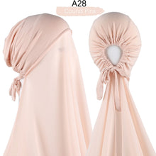 Load image into Gallery viewer, Chiffon Hijab With Cap scarf