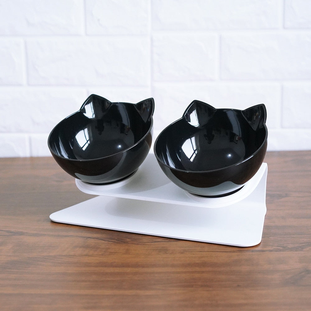 Cat Bowls With Raised Stand - foldingup