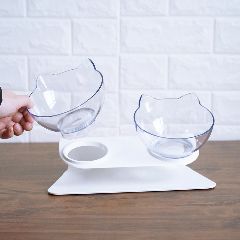 Cat Bowls With Raised Stand - foldingup