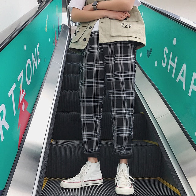 Streetwear Plaid Pants