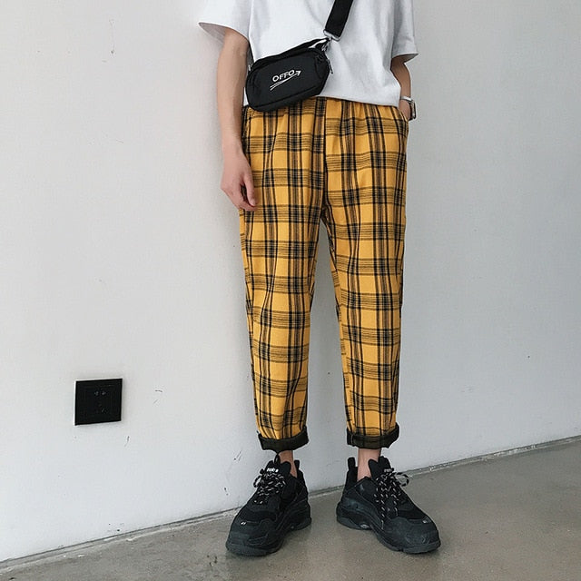 Streetwear Plaid Pants