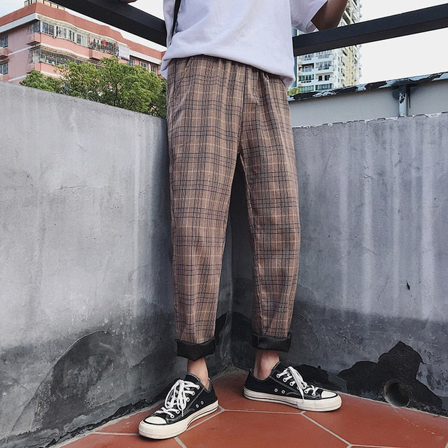 Streetwear Plaid Pants