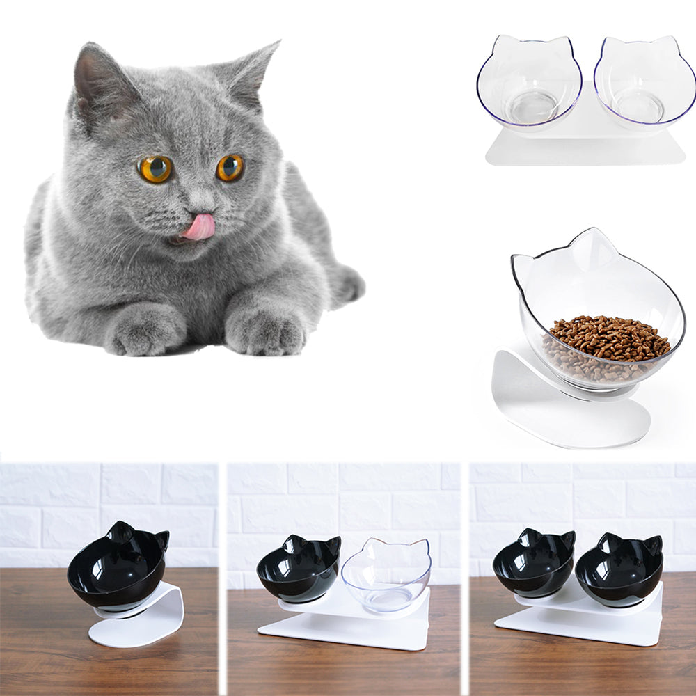 Cat Bowls With Raised Stand - foldingup