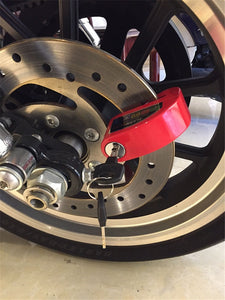 Motorcycle brake disc alarm - foldingup